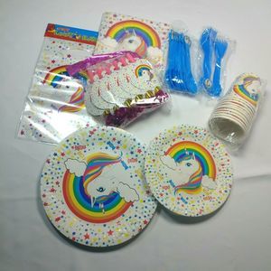 Rainbow Unicorn Rainbow Theme Party Pack